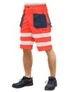 LH-FMNX-TS | red-navy blue-grey | Protective short trousers